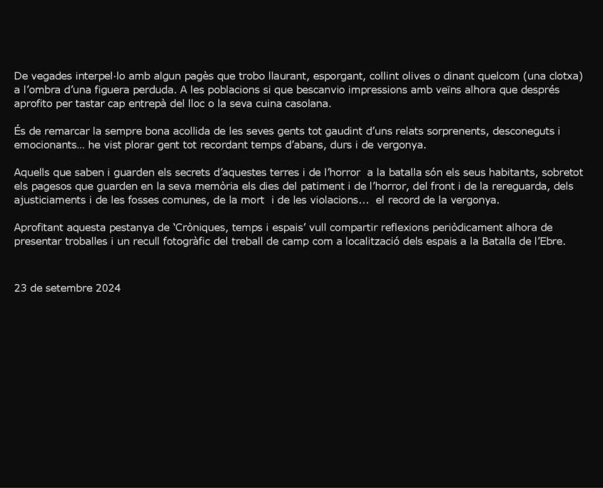 Batalla de l’ebre : Cicatrius de l’ebre