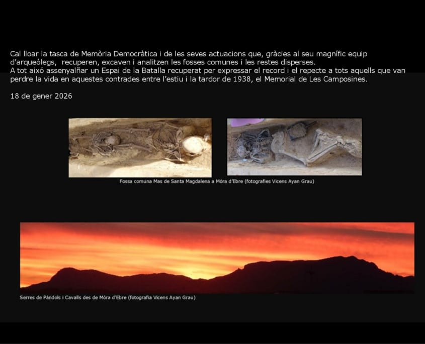 Batalla de l’ebre: RESTES HUMANES